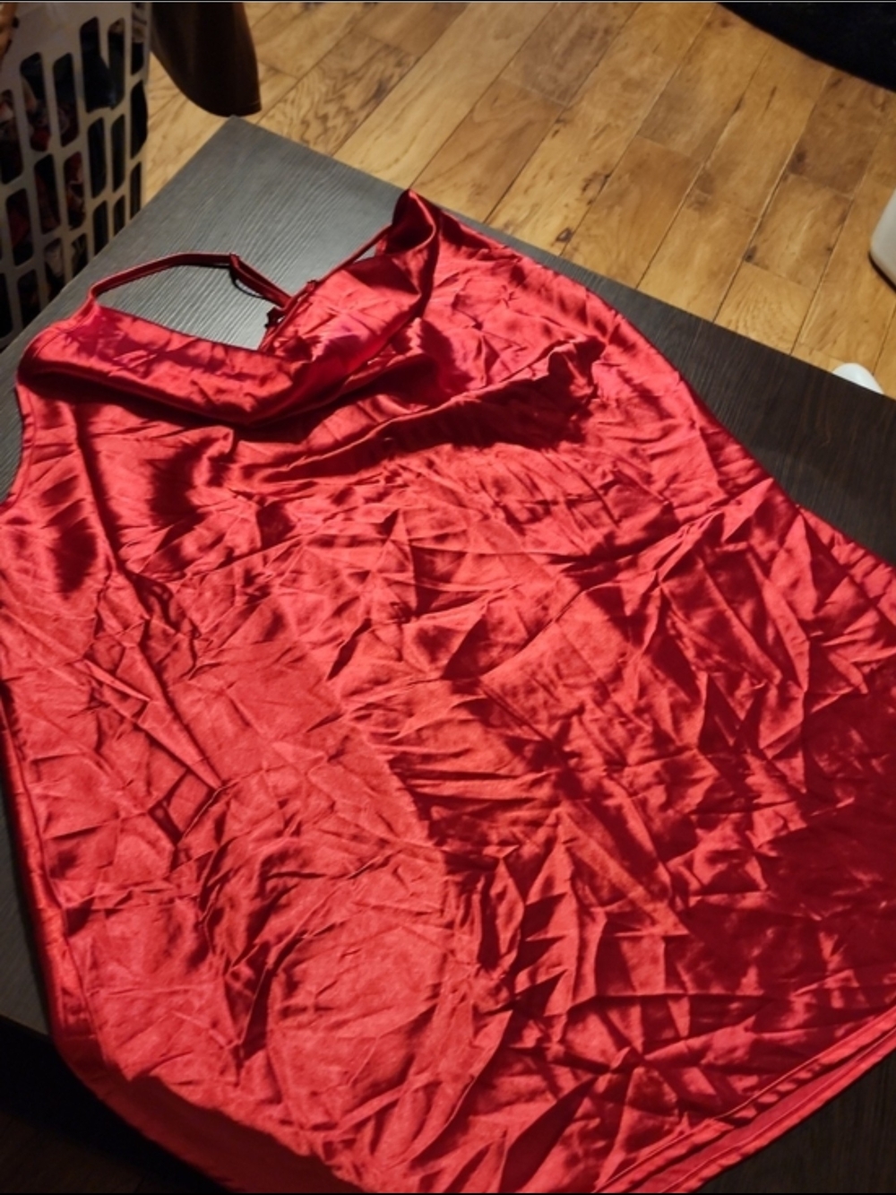 SHEIN Red Satin Slip Dress